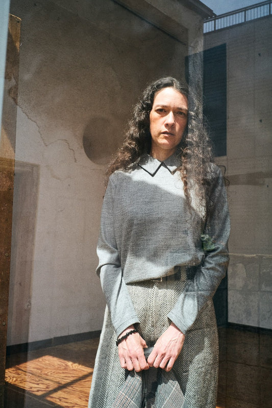 herringbone Collared Pullover