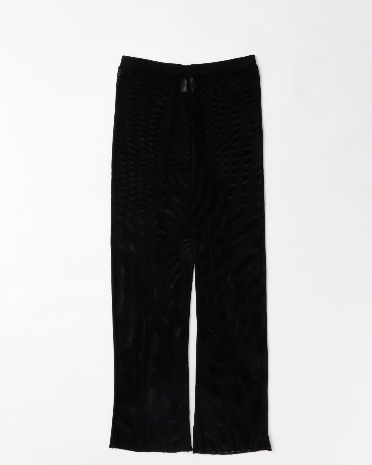 voile rib pants (black/ brown)