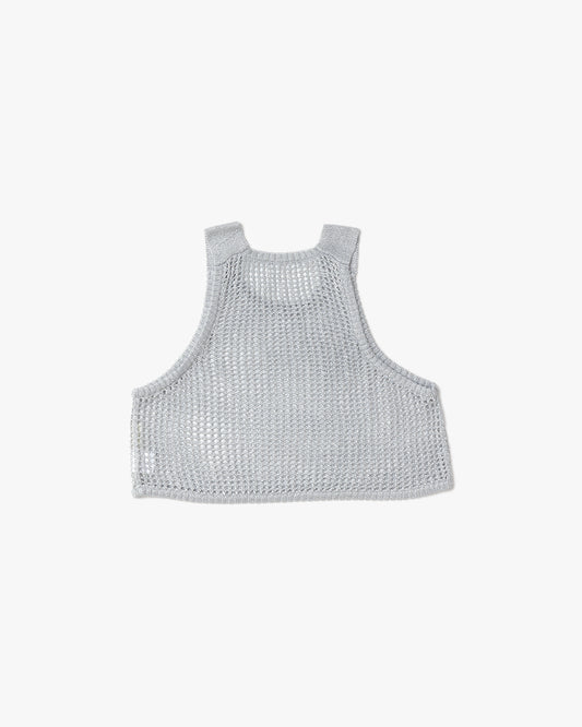 metallic knit tank (silver)