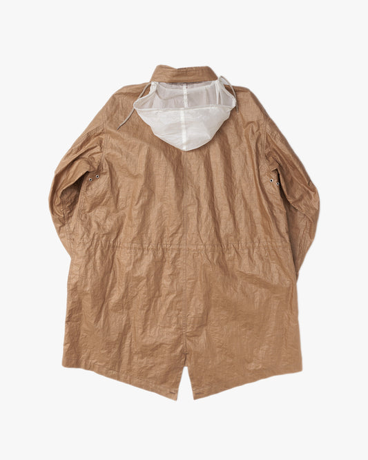 linen coating coat (brown/ beige)