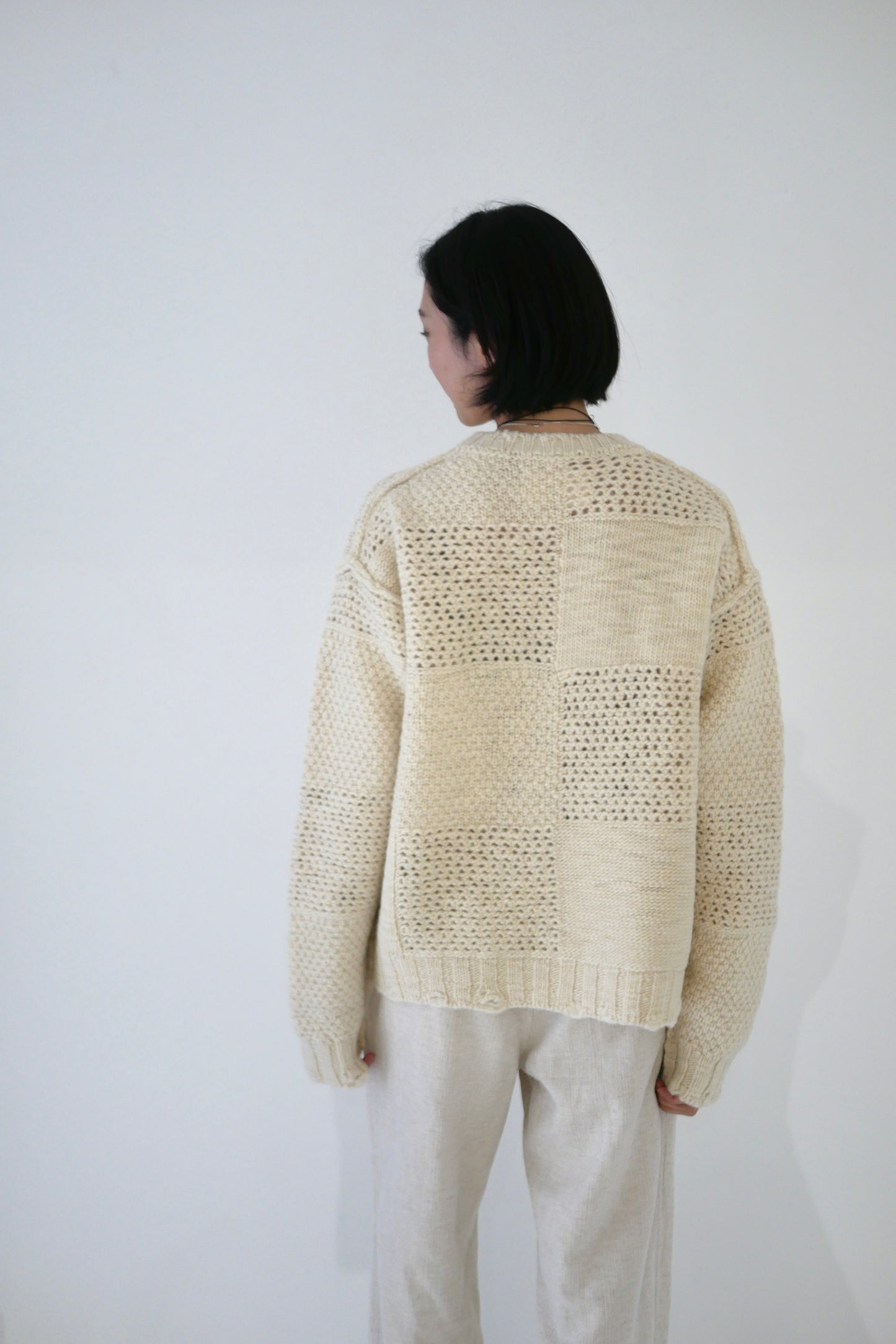PATCHWORK SWEATER / Natural