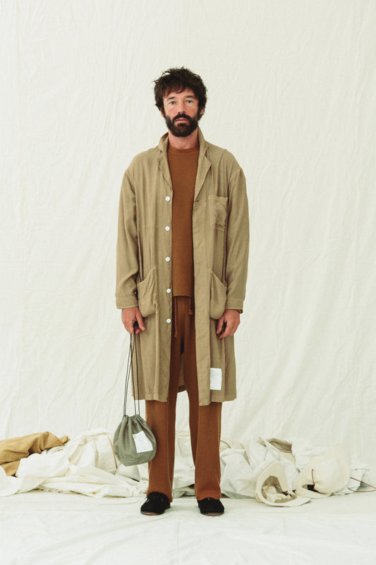 Duster Shirt Coat / Beige