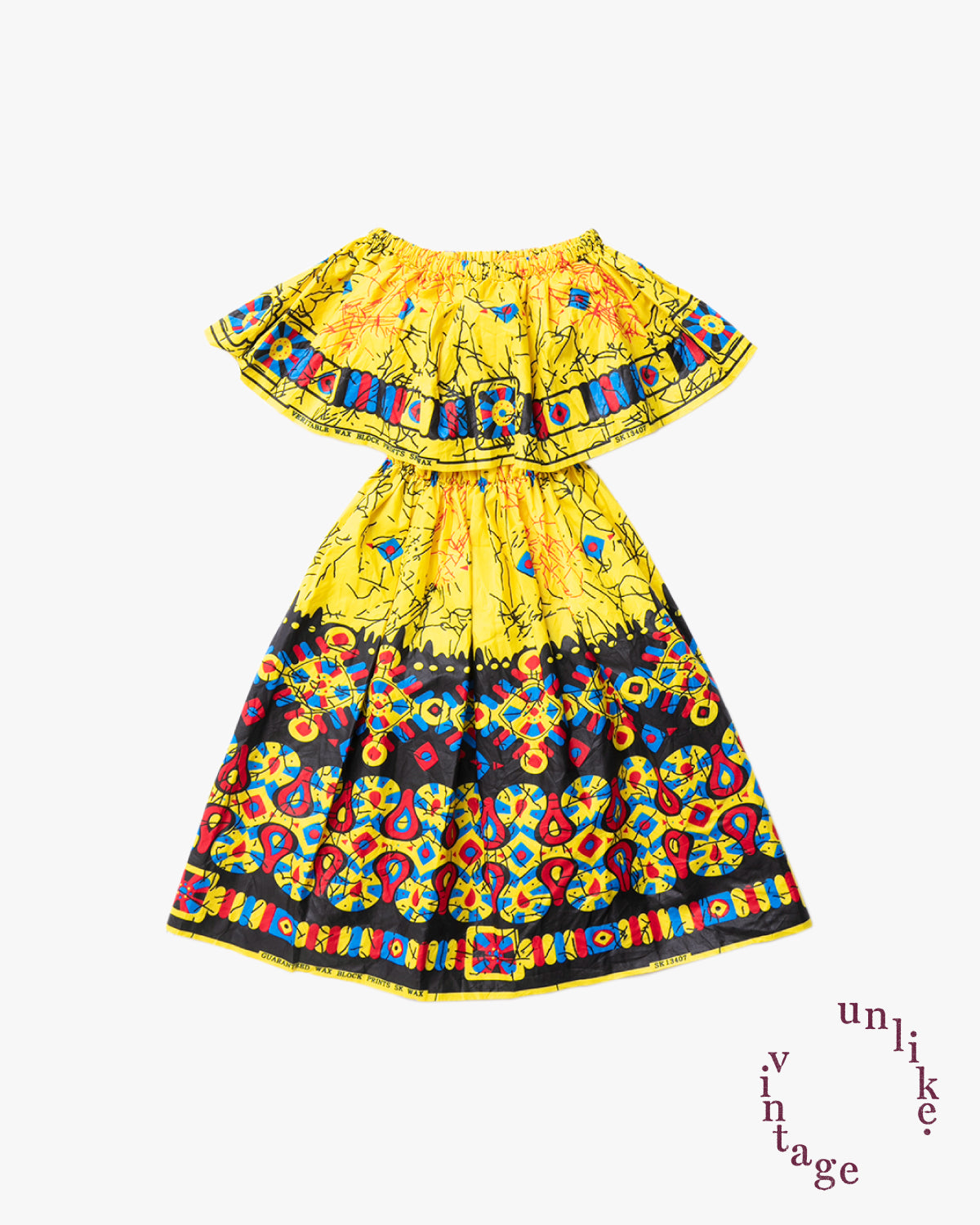 Real Wax African Batik Gathered Dress