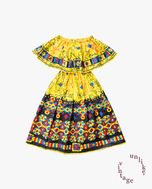 Real Wax African Batik Gathered Dress