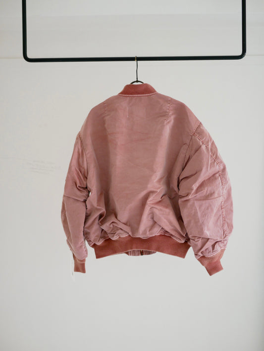 HAND-DYED BOMBER JACKET / Pink