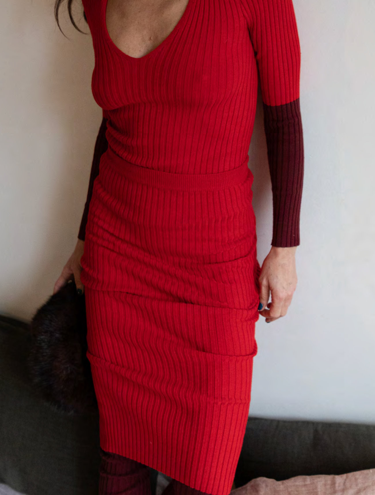 Nonna Tube Skirt / Pomodoro