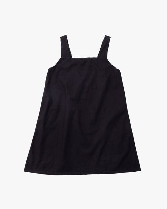 French Antique Cotton Dress #1 / Black Dyed