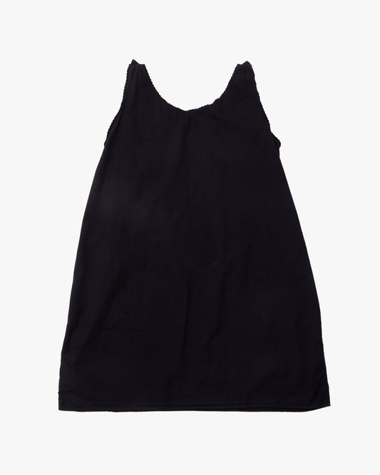 French Antique Cotton Lacy Dress #7 / Black Dyed
