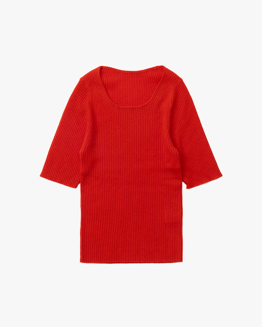 Rib S/S Tee / Orange