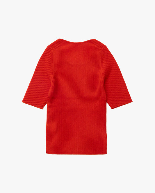 Rib S/S Tee / Orange