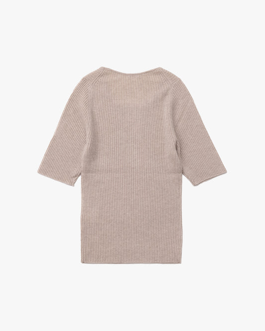 Rib S/S Tee / Beige