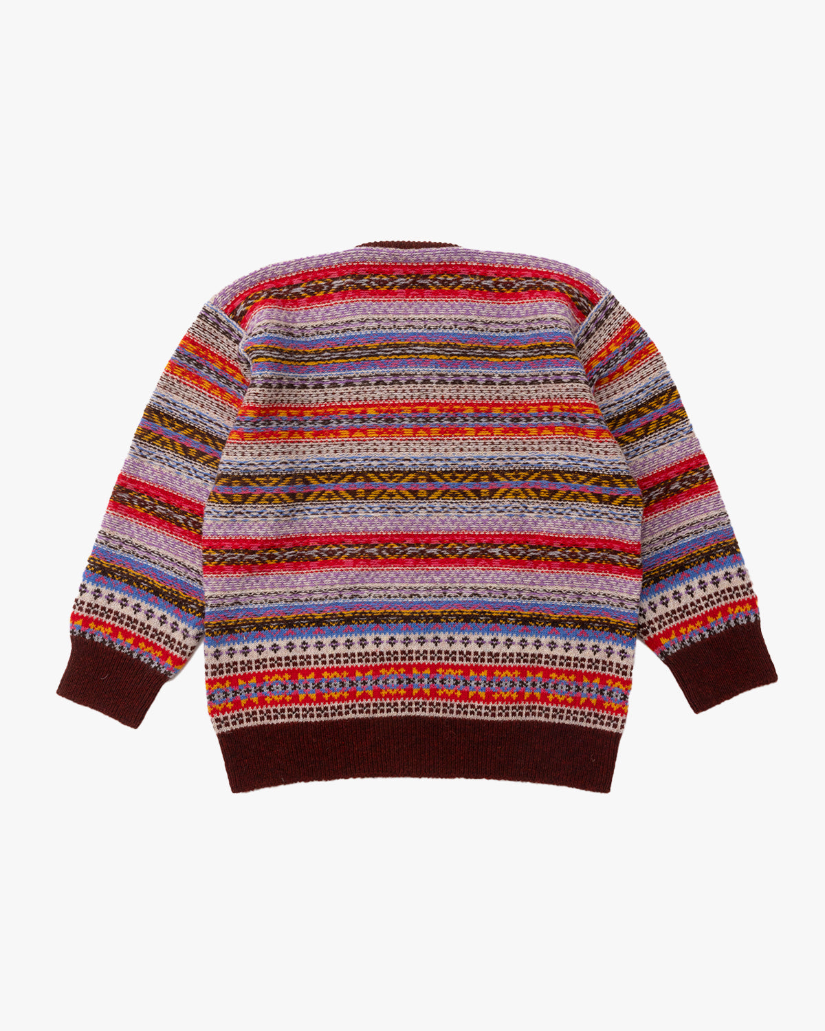 Jamieson’s x Kota Gushiken Reverse Stitch Fair Isle Sweater / Brown