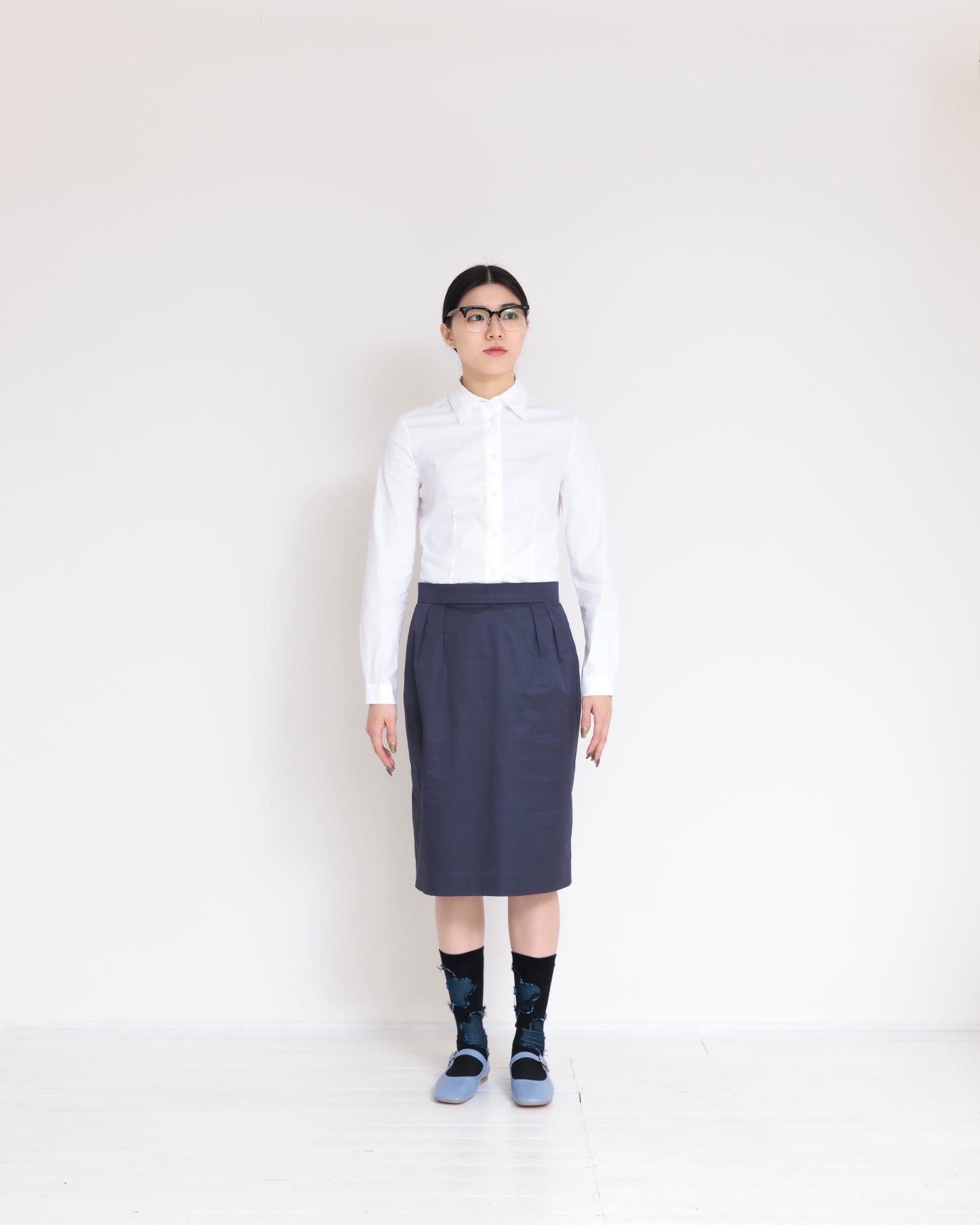 "PRADA" Stretched Shirt (White)