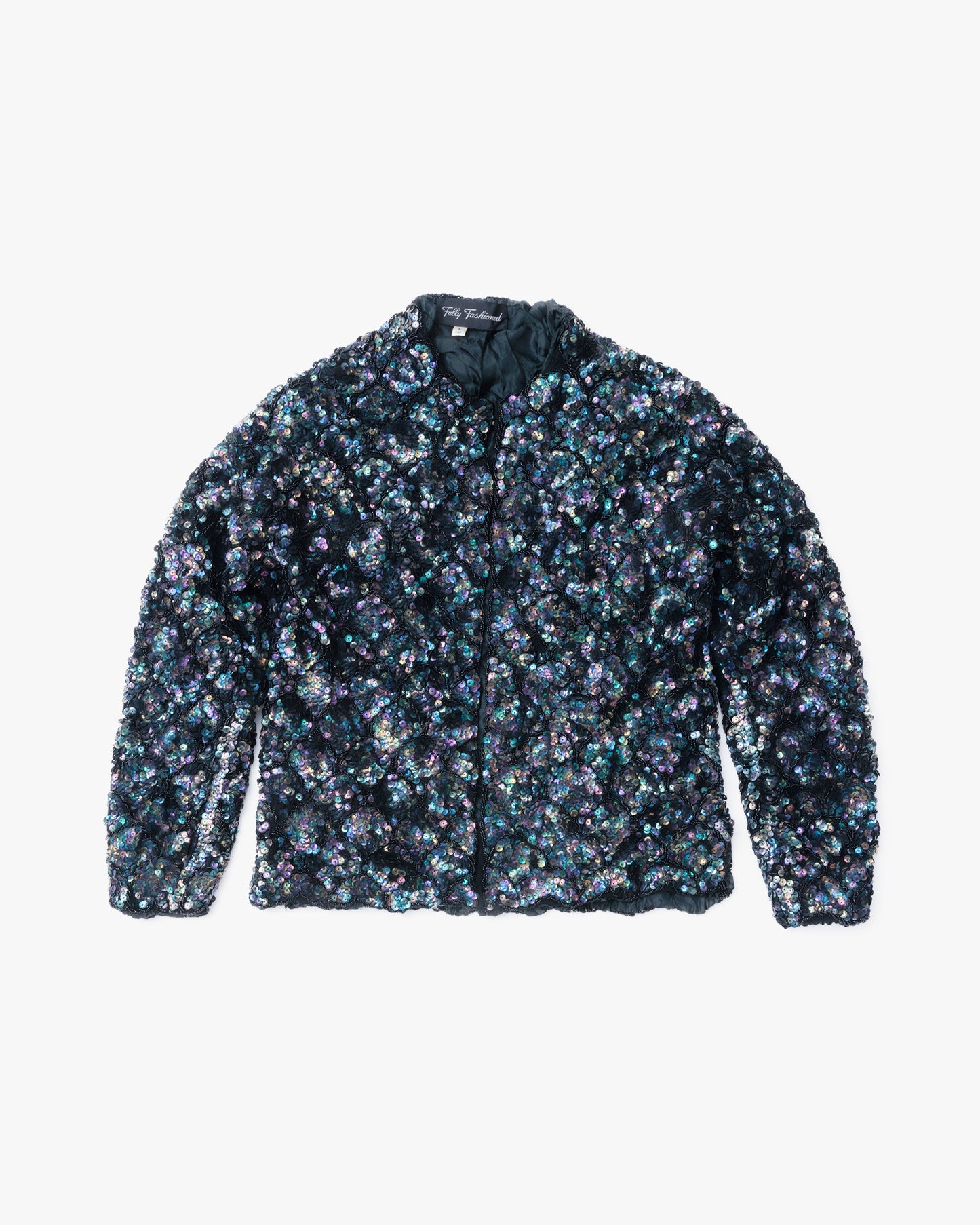 Sequins Silk Jacket (Black)