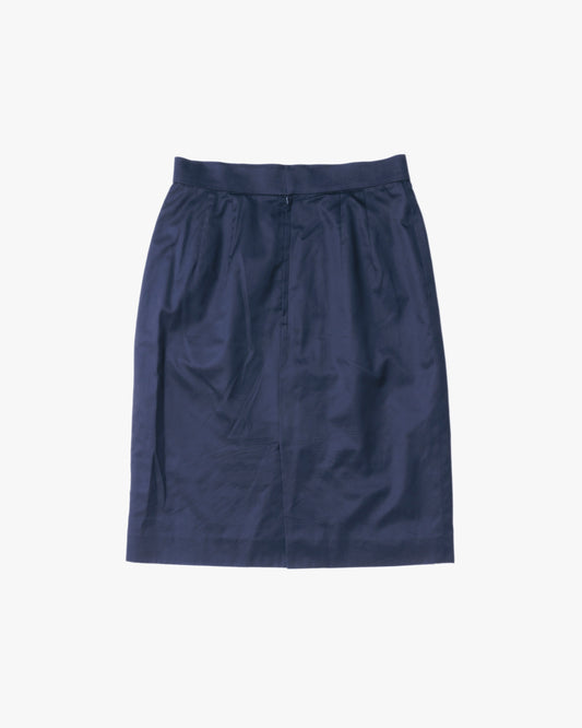 "Christian Dior" Pencil Skirt (Navy)