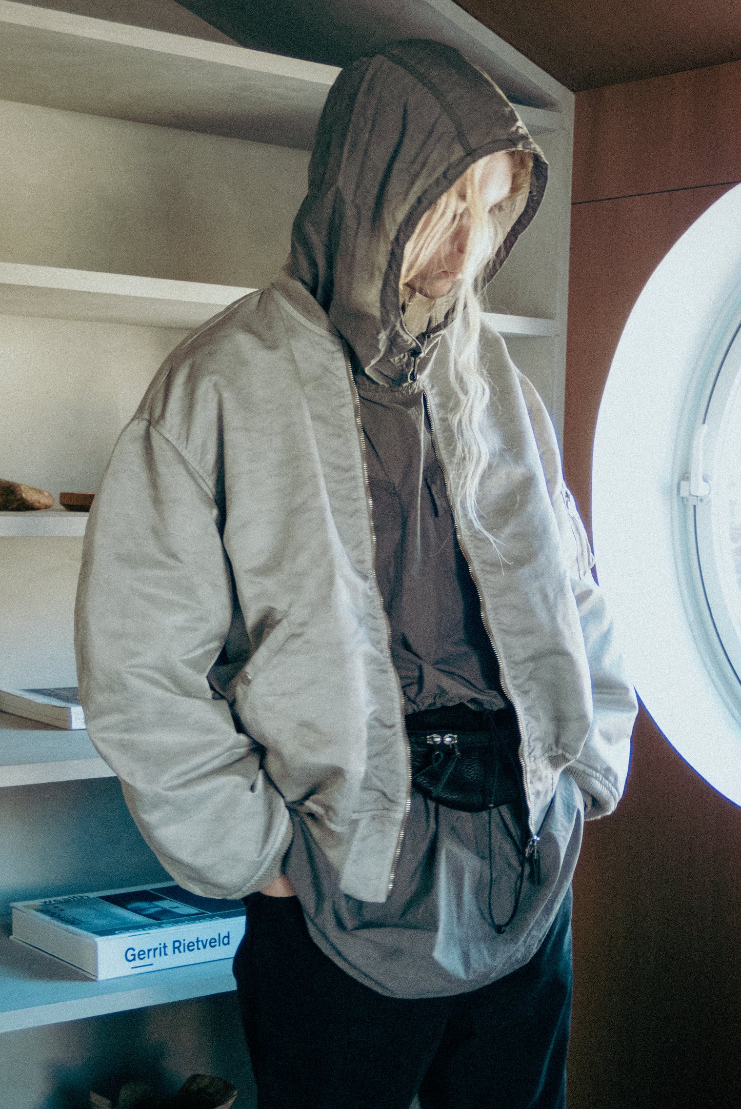 HAND-DYED BOMBER JACKET / Pink