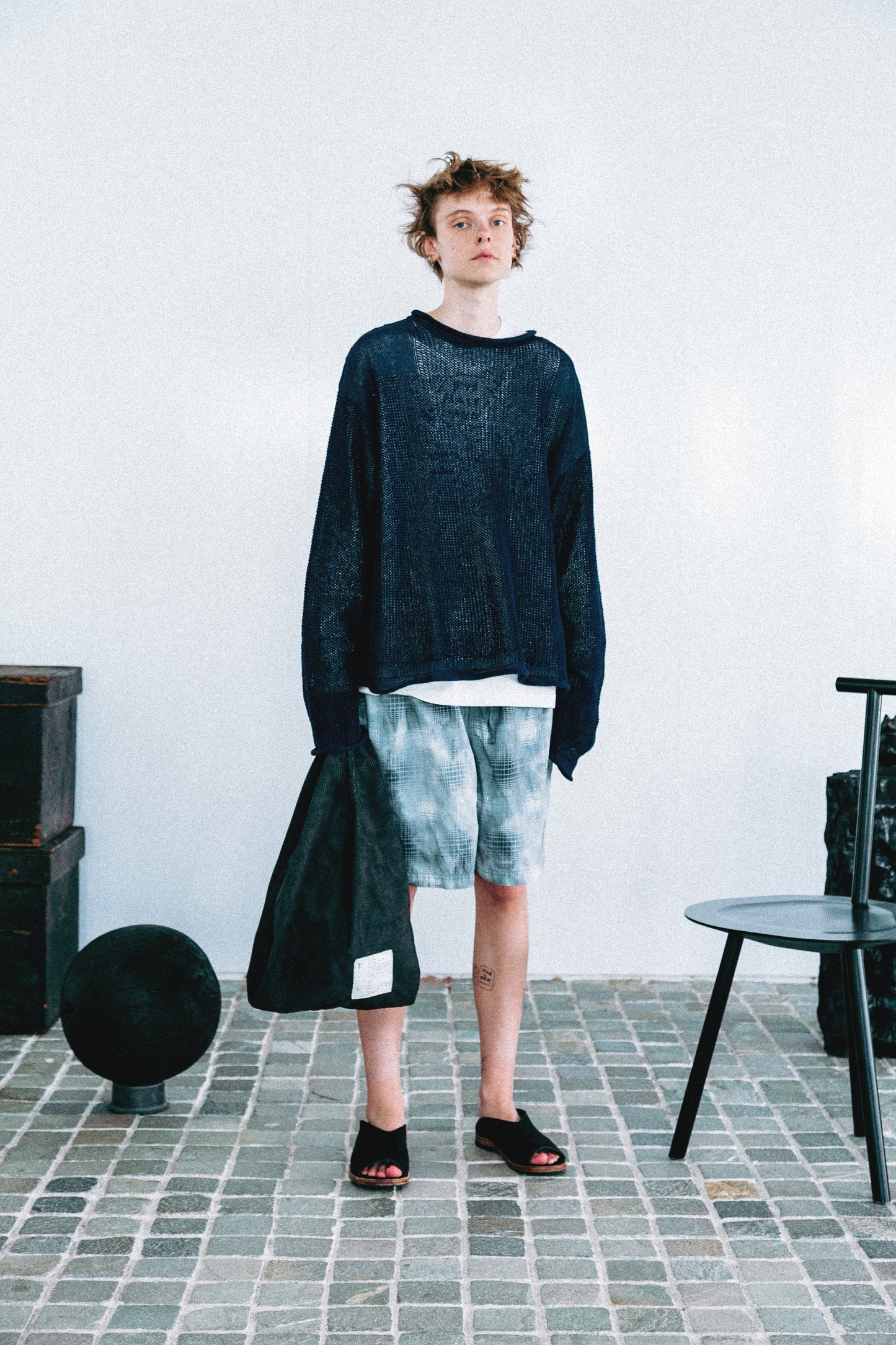 OMBRE CHECK SHORTS / GRAY