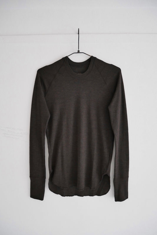 wool rib tee (brown)