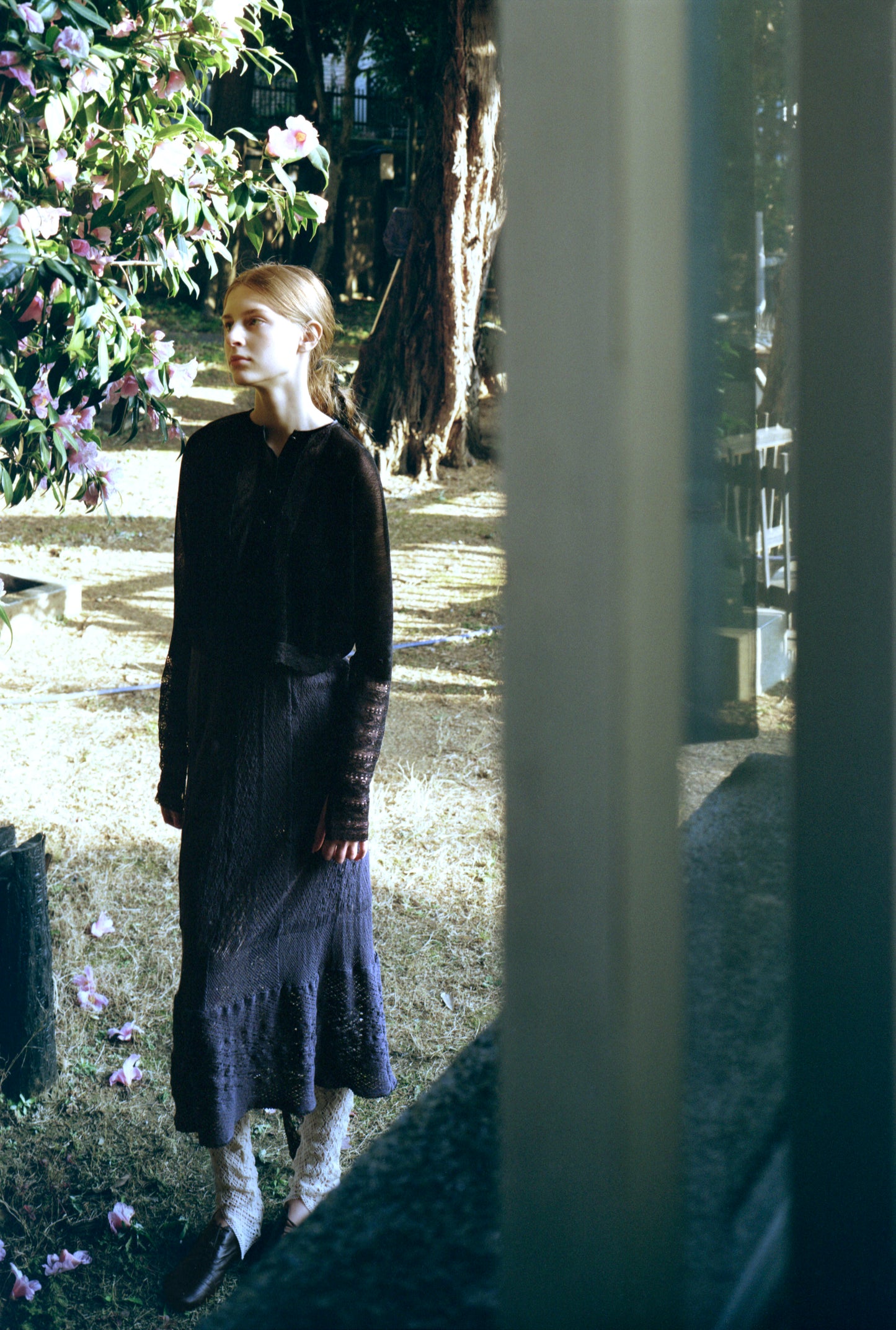 stretch lace leggings (ecru)