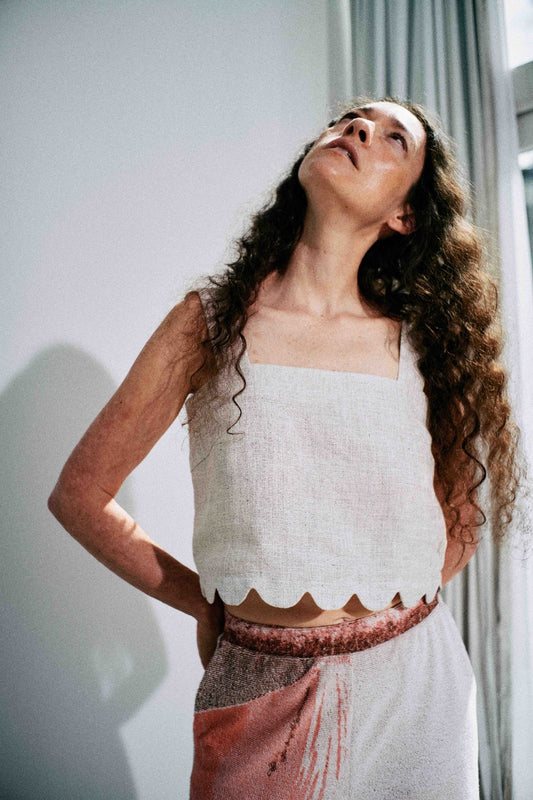 Cotton linen melange cami