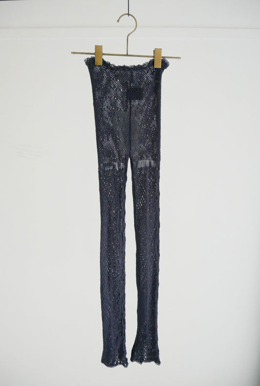 stretch lace leggings (charcoal)