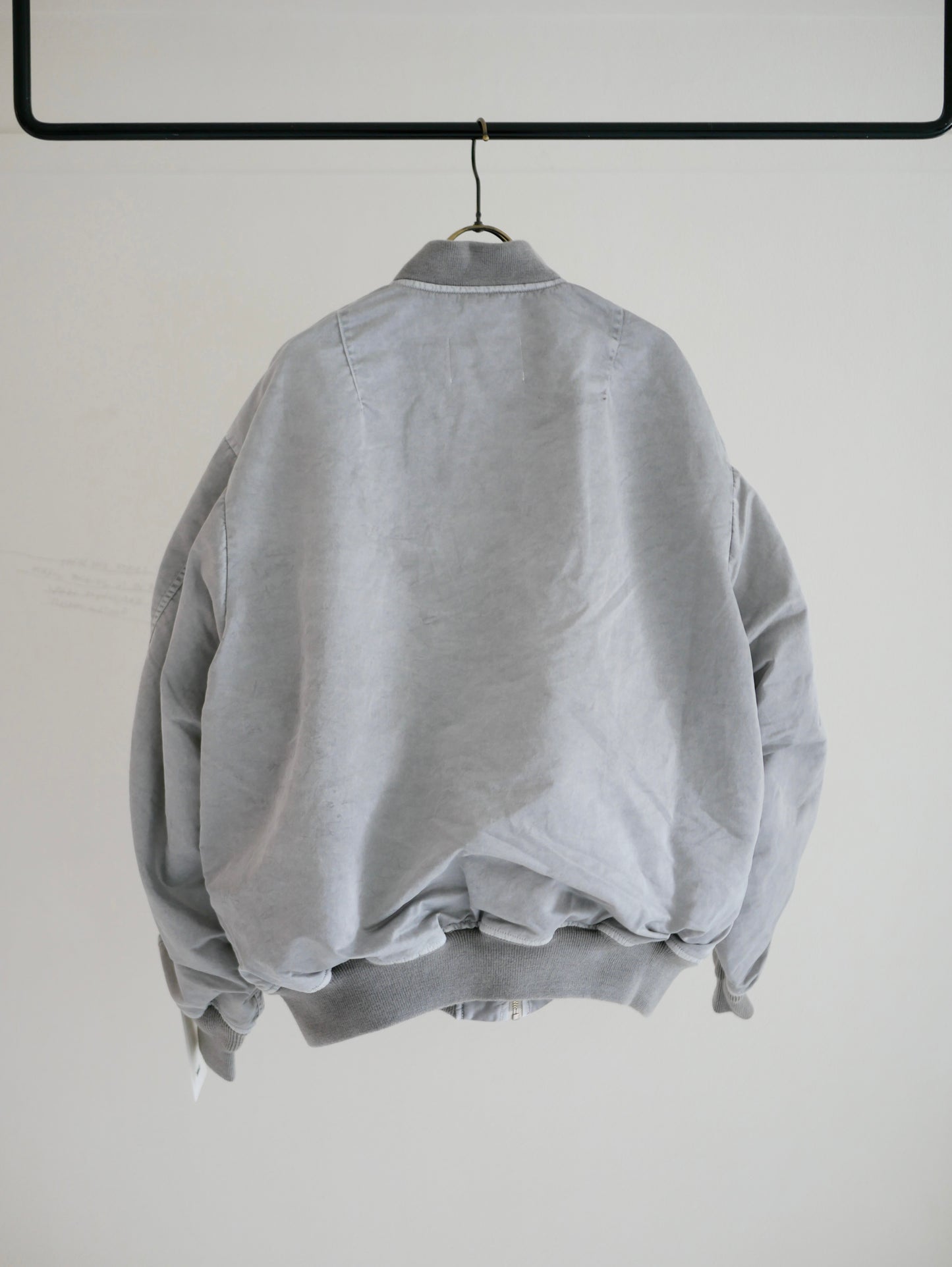 HAND-DYED BOMBER JACKET / Gray