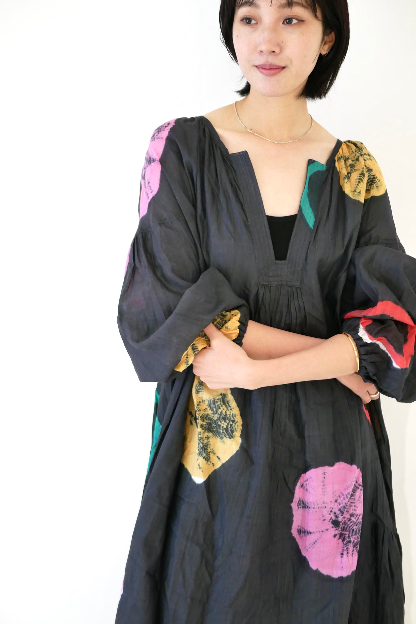 Tusser Silk Khadi Dyed Dress
