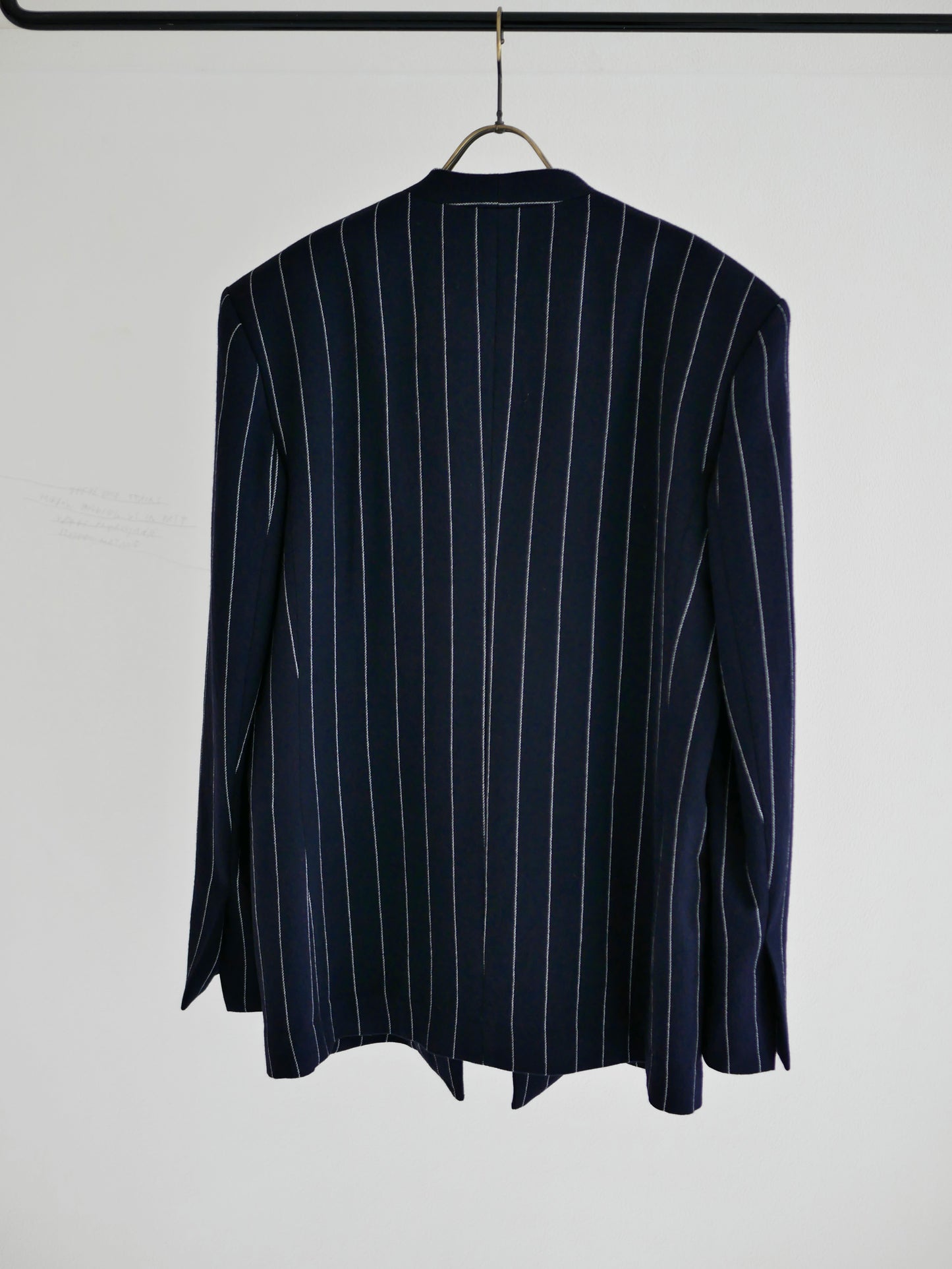 stripe jacket (navy x white)