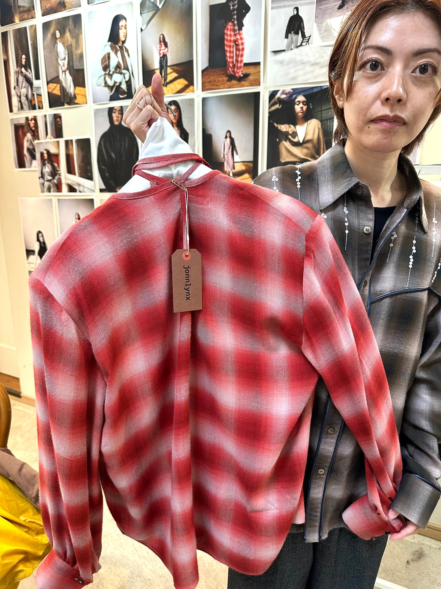 Ombre check blouse