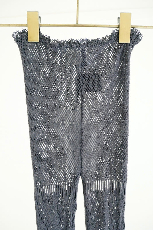 stretch lace leggings (charcoal)