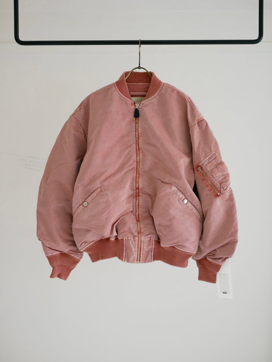 HAND-DYED BOMBER JACKET / Pink