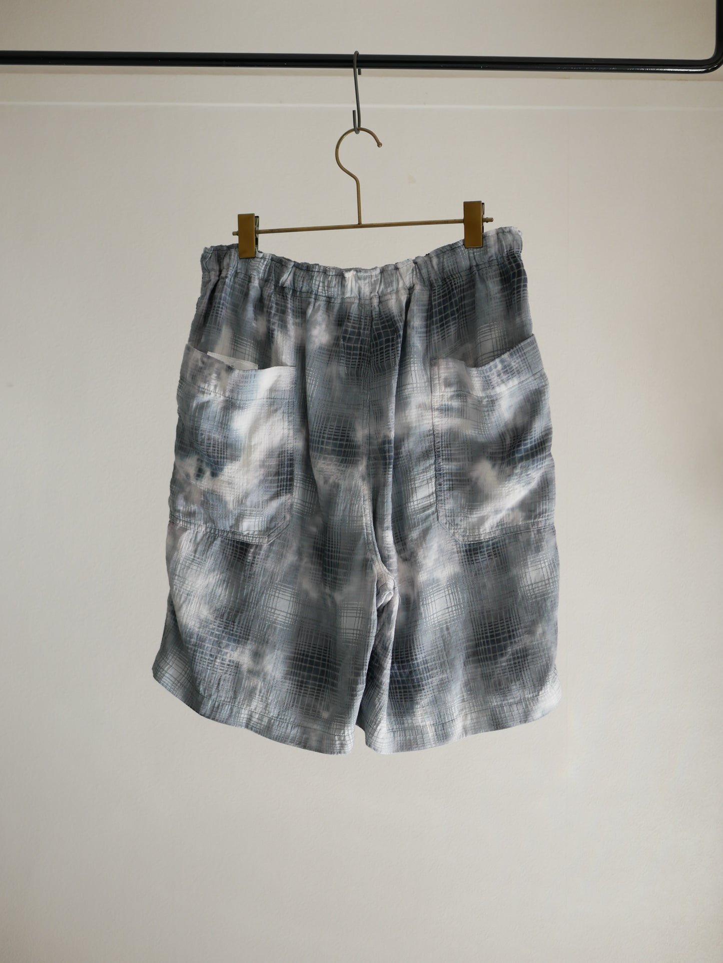 OMBRE CHECK SHORTS / GRAY