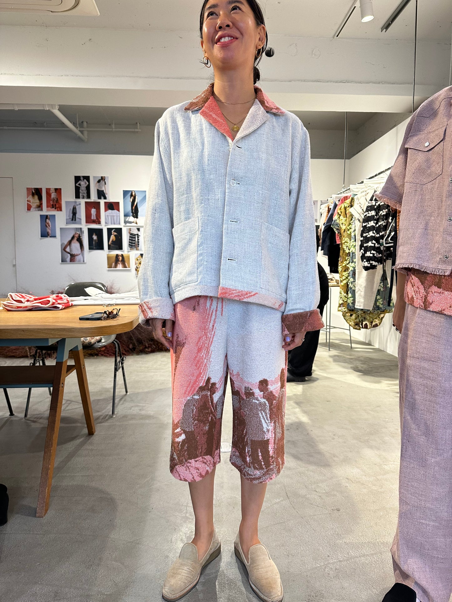 Cotton linen melange jacket