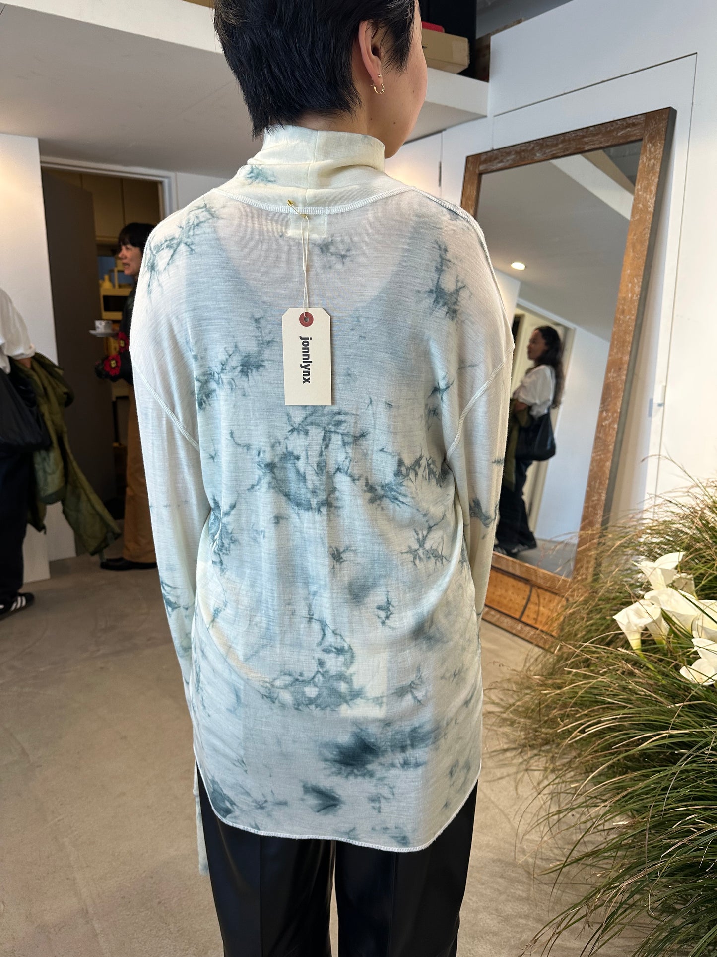 wool rib high neck tee