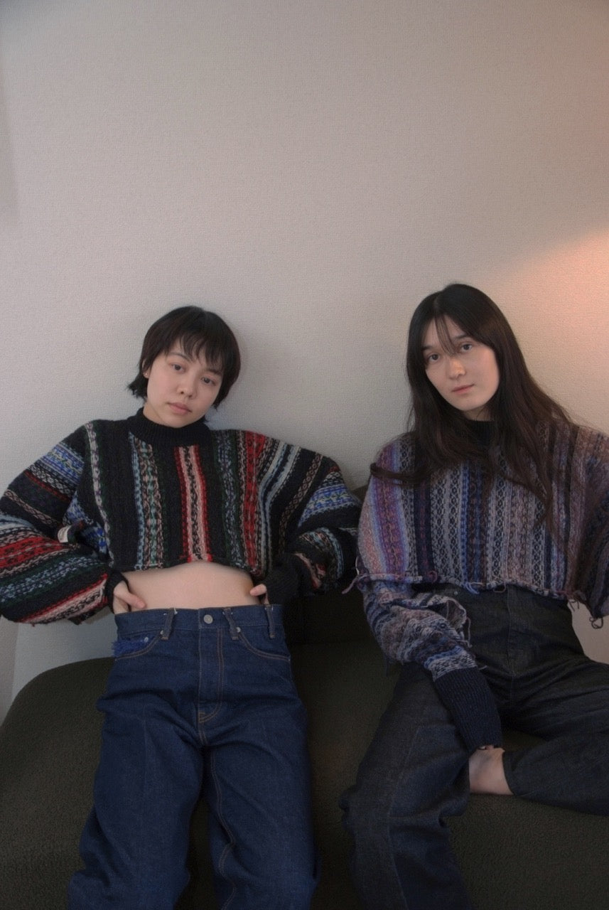 Jumper-ish Scarf - Jamieson’ s × Kota Gushiken (Gray/Red)