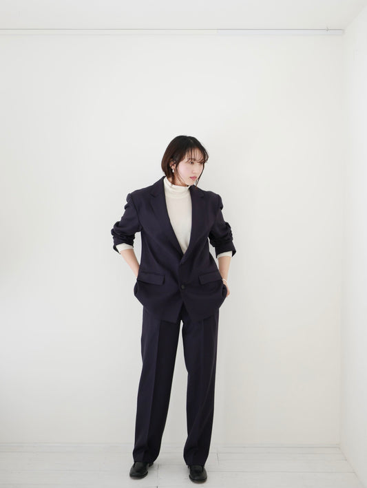 2way stretch wool jacket (navy)