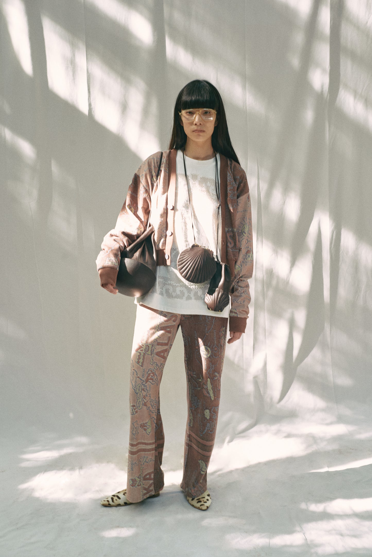 mesh flower tee (white)