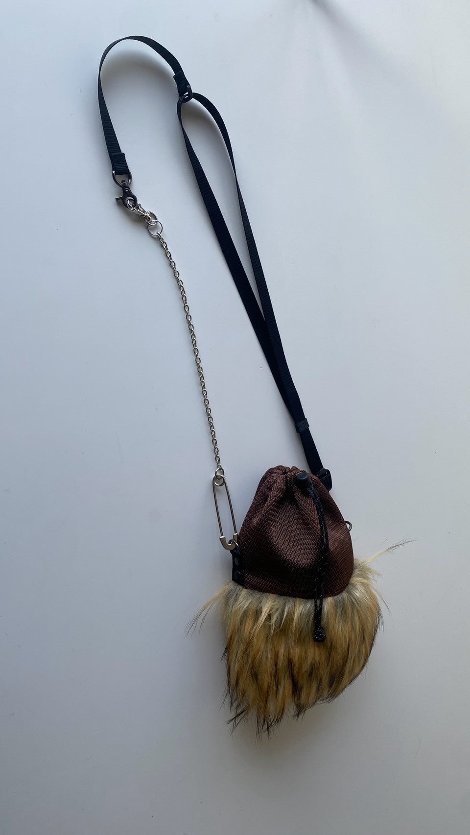 Faux Fur Safety-Pin Bag