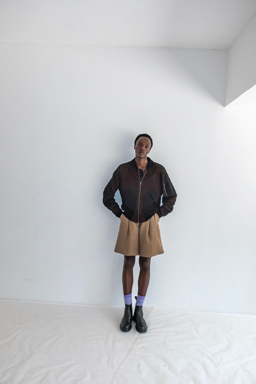 See-through Flight Jacket / Black