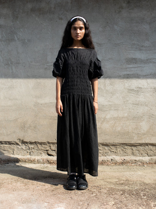 YUNIKA SHIRRING DRESS