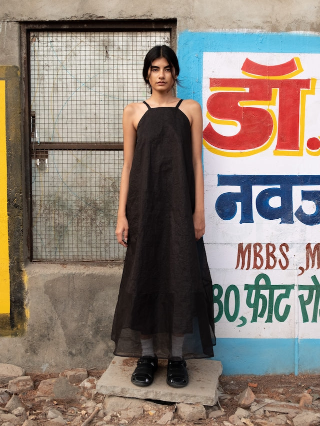 BHUV CAMI DRESS - BLACK – unlike