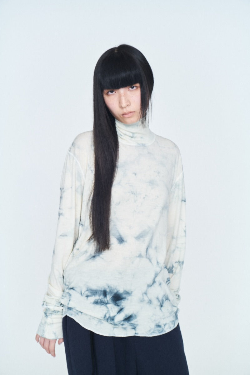 wool rib high neck tee