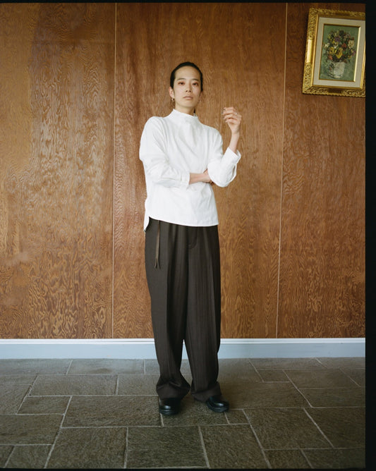 cotton gauze shirts / white