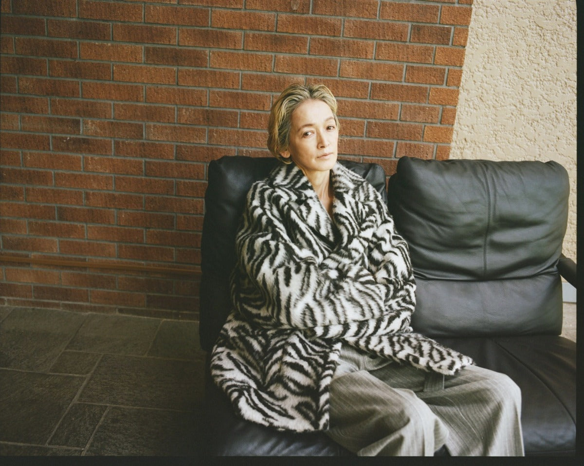 wool alpaca zebra coat