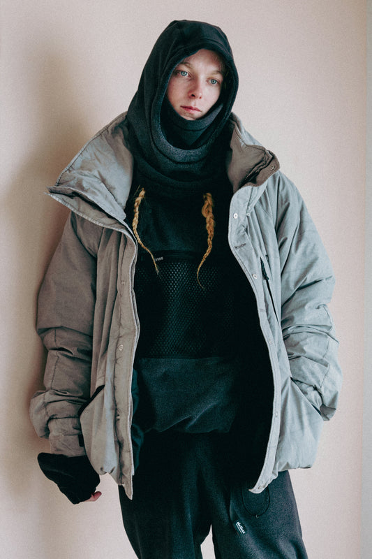 INNAT x WILD THINGS / GARMENT DYED MAKALU DOWN JACKET (Gray)