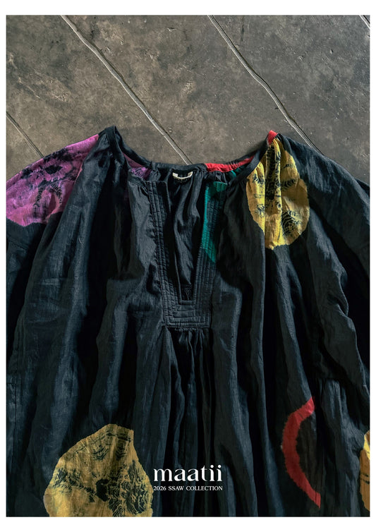 Tusser Silk Khadi Dyed Dress