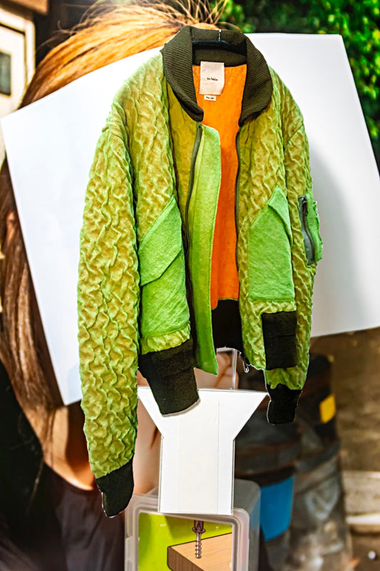 See-through Flight Jacket / Olive Green