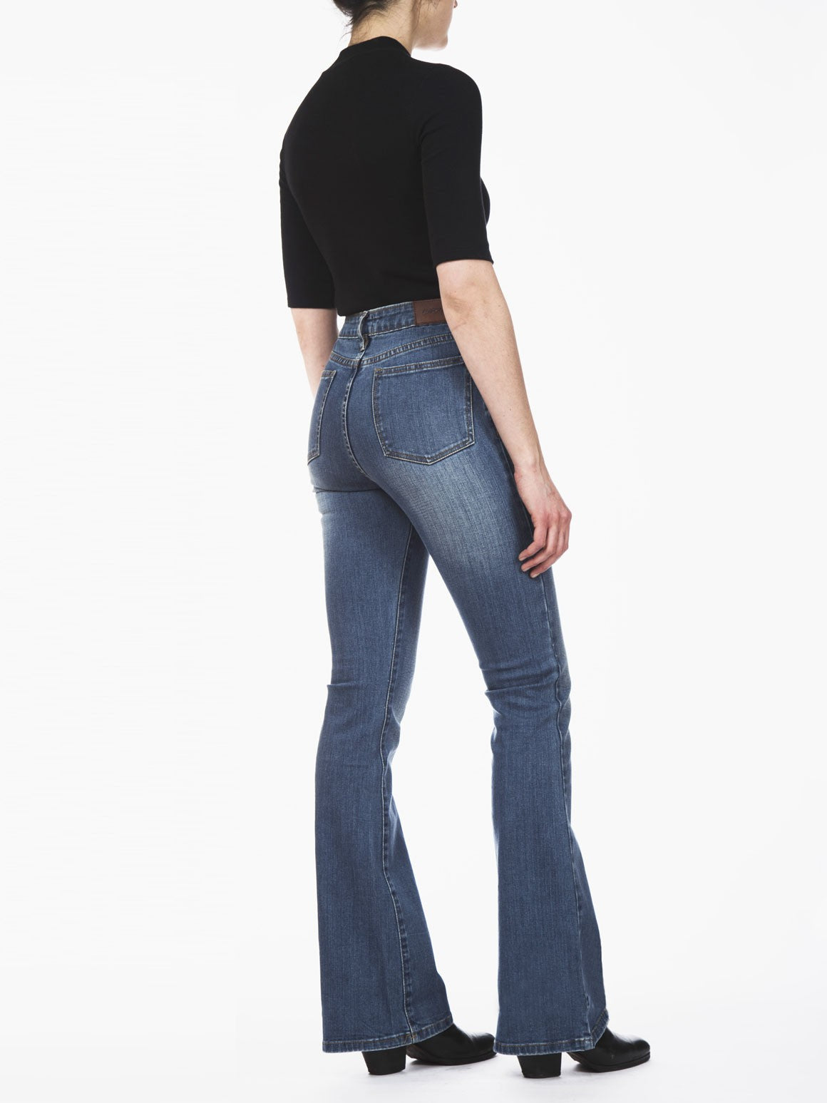 【SALE・70%OFF】"Devon" High-Waist Flare Denim / Karma Blue