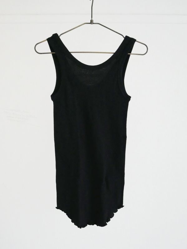 Cotton Linen Tank / Black