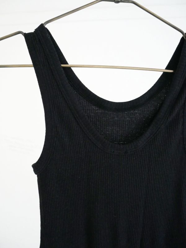 Cotton Linen Tank / Black